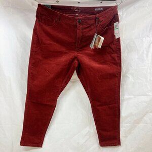 NWT Women's soft and stretchy cords, great rust color for fall, 26W